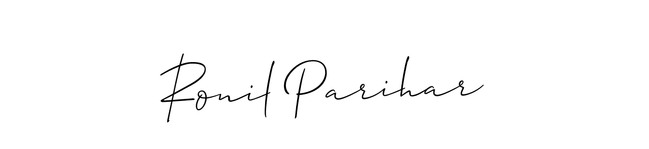 How to make Ronil Parihar signature? Allison_Script is a professional autograph style. Create handwritten signature for Ronil Parihar name. Ronil Parihar signature style 2 images and pictures png