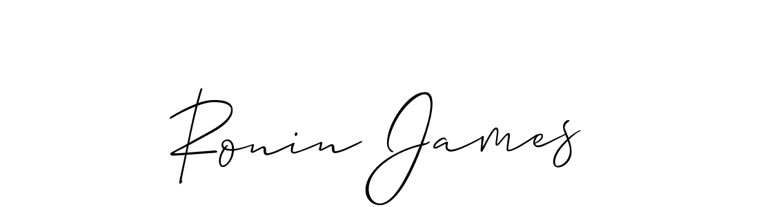 Use a signature maker to create a handwritten signature online. With this signature software, you can design (Allison_Script) your own signature for name Ronin James. Ronin James signature style 2 images and pictures png