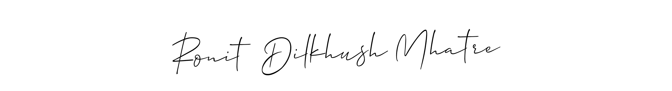 Create a beautiful signature design for name Ronit  Dilkhush Mhatre. With this signature (Allison_Script) fonts, you can make a handwritten signature for free. Ronit  Dilkhush Mhatre signature style 2 images and pictures png