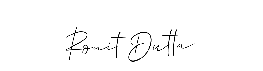 Make a beautiful signature design for name Ronit Dutta. With this signature (Allison_Script) style, you can create a handwritten signature for free. Ronit Dutta signature style 2 images and pictures png
