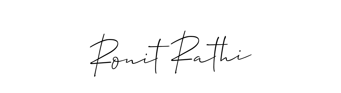 Design your own signature with our free online signature maker. With this signature software, you can create a handwritten (Allison_Script) signature for name Ronit Rathi. Ronit Rathi signature style 2 images and pictures png