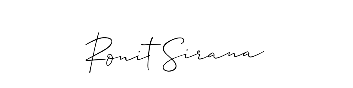 Similarly Allison_Script is the best handwritten signature design. Signature creator online .You can use it as an online autograph creator for name Ronit Sirana. Ronit Sirana signature style 2 images and pictures png