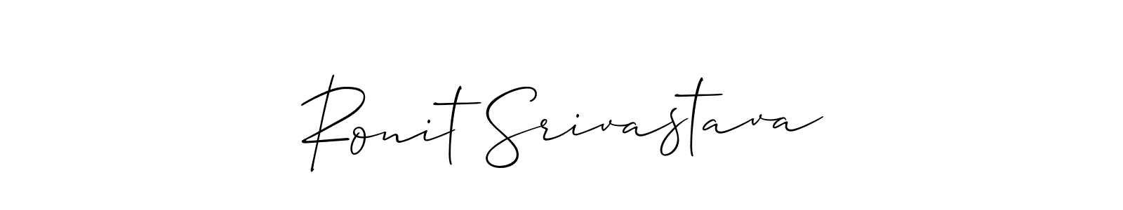 Create a beautiful signature design for name Ronit Srivastava. With this signature (Allison_Script) fonts, you can make a handwritten signature for free. Ronit Srivastava signature style 2 images and pictures png