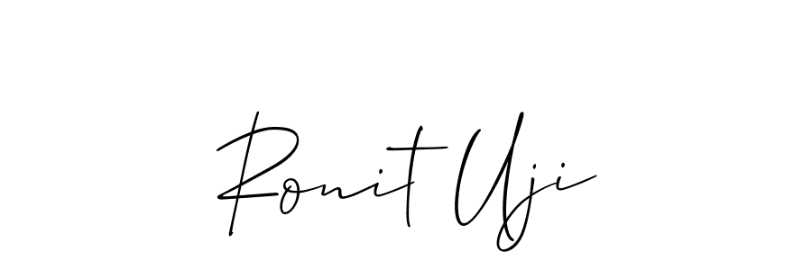 How to Draw Ronit Uji signature style? Allison_Script is a latest design signature styles for name Ronit Uji. Ronit Uji signature style 2 images and pictures png