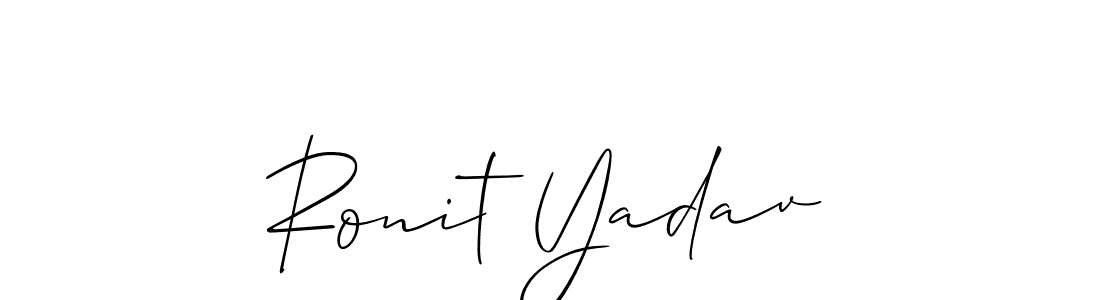 How to make Ronit Yadav signature? Allison_Script is a professional autograph style. Create handwritten signature for Ronit Yadav name. Ronit Yadav signature style 2 images and pictures png