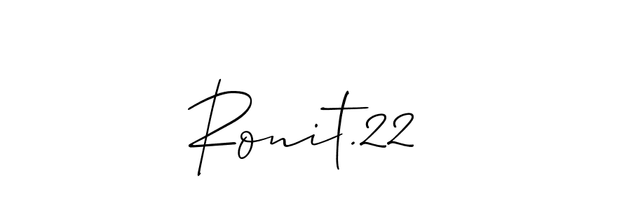 Also You can easily find your signature by using the search form. We will create Ronit.22  name handwritten signature images for you free of cost using Allison_Script sign style. Ronit.22  signature style 2 images and pictures png