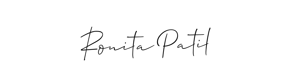 It looks lik you need a new signature style for name Ronita Patil. Design unique handwritten (Allison_Script) signature with our free signature maker in just a few clicks. Ronita Patil signature style 2 images and pictures png