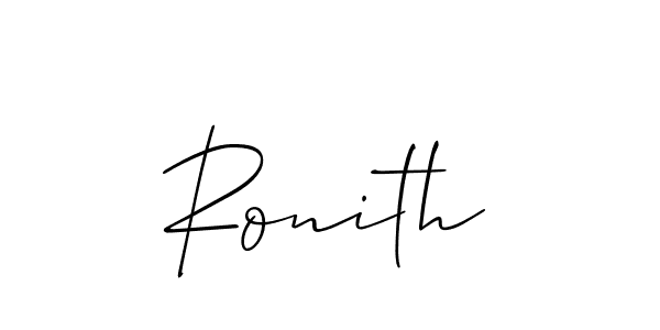 Similarly Allison_Script is the best handwritten signature design. Signature creator online .You can use it as an online autograph creator for name Ronith. Ronith signature style 2 images and pictures png