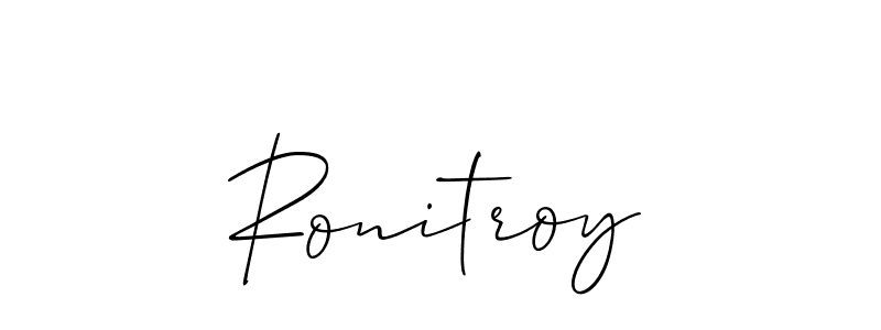 Ronitroy stylish signature style. Best Handwritten Sign (Allison_Script) for my name. Handwritten Signature Collection Ideas for my name Ronitroy. Ronitroy signature style 2 images and pictures png