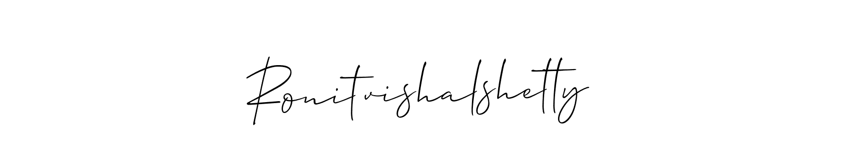 How to make Ronitvishalshetty signature? Allison_Script is a professional autograph style. Create handwritten signature for Ronitvishalshetty name. Ronitvishalshetty signature style 2 images and pictures png