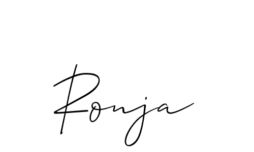 Ronja stylish signature style. Best Handwritten Sign (Allison_Script) for my name. Handwritten Signature Collection Ideas for my name Ronja. Ronja signature style 2 images and pictures png