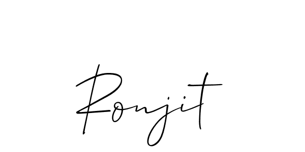 How to make Ronjit signature? Allison_Script is a professional autograph style. Create handwritten signature for Ronjit name. Ronjit signature style 2 images and pictures png