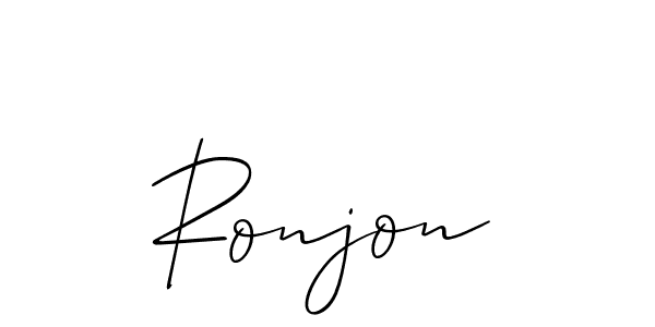 Allison_Script is a professional signature style that is perfect for those who want to add a touch of class to their signature. It is also a great choice for those who want to make their signature more unique. Get Ronjon name to fancy signature for free. Ronjon signature style 2 images and pictures png