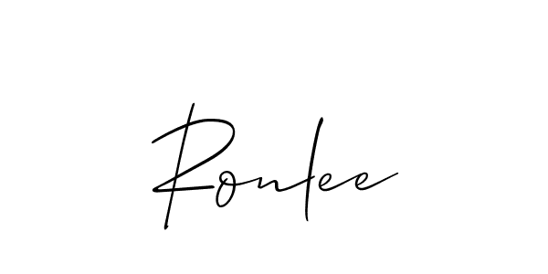 Also You can easily find your signature by using the search form. We will create Ronlee name handwritten signature images for you free of cost using Allison_Script sign style. Ronlee signature style 2 images and pictures png