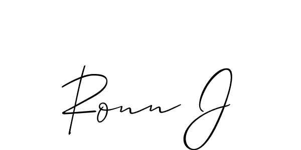 Design your own signature with our free online signature maker. With this signature software, you can create a handwritten (Allison_Script) signature for name Ronn J. Ronn J signature style 2 images and pictures png
