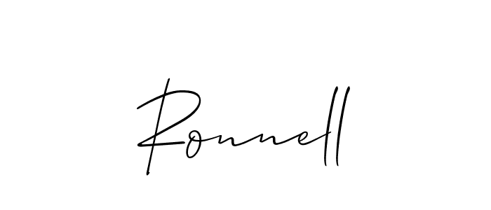 Make a short Ronnell signature style. Manage your documents anywhere anytime using Allison_Script. Create and add eSignatures, submit forms, share and send files easily. Ronnell signature style 2 images and pictures png