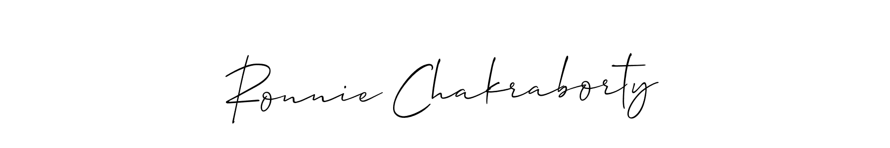 if you are searching for the best signature style for your name Ronnie Chakraborty. so please give up your signature search. here we have designed multiple signature styles  using Allison_Script. Ronnie Chakraborty signature style 2 images and pictures png