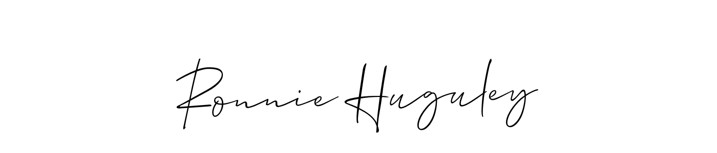 Ronnie Huguley stylish signature style. Best Handwritten Sign (Allison_Script) for my name. Handwritten Signature Collection Ideas for my name Ronnie Huguley. Ronnie Huguley signature style 2 images and pictures png