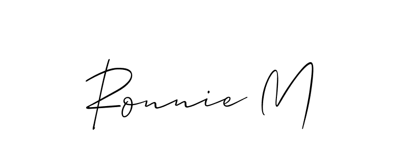 Also we have Ronnie M name is the best signature style. Create professional handwritten signature collection using Allison_Script autograph style. Ronnie M signature style 2 images and pictures png