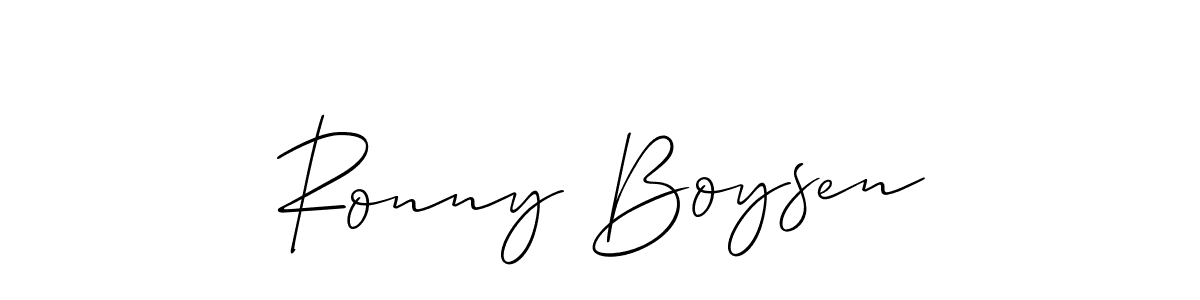 Ronny Boysen stylish signature style. Best Handwritten Sign (Allison_Script) for my name. Handwritten Signature Collection Ideas for my name Ronny Boysen. Ronny Boysen signature style 2 images and pictures png