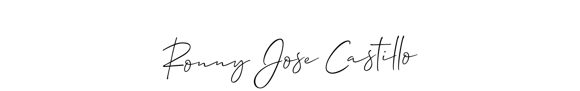 if you are searching for the best signature style for your name Ronny Jose Castillo. so please give up your signature search. here we have designed multiple signature styles  using Allison_Script. Ronny Jose Castillo signature style 2 images and pictures png