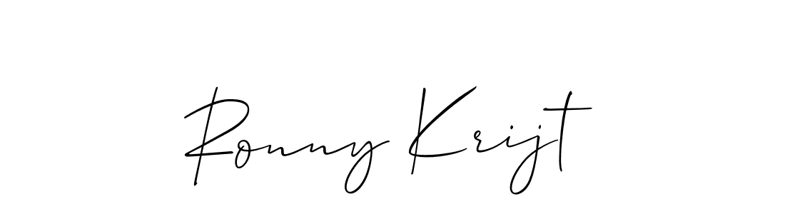 Design your own signature with our free online signature maker. With this signature software, you can create a handwritten (Allison_Script) signature for name Ronny Krijt. Ronny Krijt signature style 2 images and pictures png