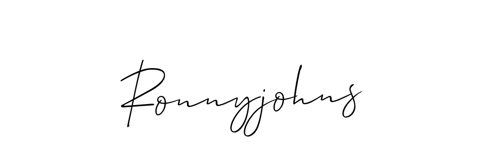 How to make Ronnyjohns name signature. Use Allison_Script style for creating short signs online. This is the latest handwritten sign. Ronnyjohns signature style 2 images and pictures png