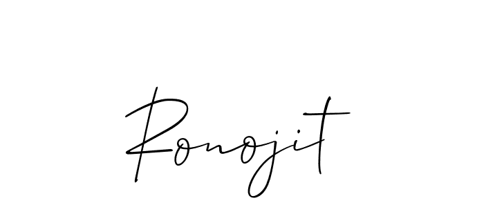 How to make Ronojit signature? Allison_Script is a professional autograph style. Create handwritten signature for Ronojit name. Ronojit signature style 2 images and pictures png
