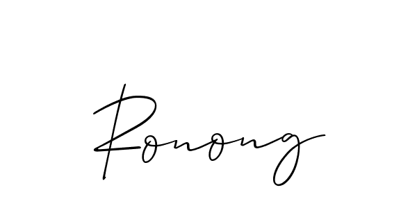 How to make Ronong signature? Allison_Script is a professional autograph style. Create handwritten signature for Ronong name. Ronong signature style 2 images and pictures png