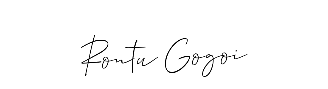 Make a beautiful signature design for name Rontu Gogoi. Use this online signature maker to create a handwritten signature for free. Rontu Gogoi signature style 2 images and pictures png