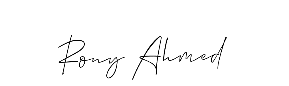 It looks lik you need a new signature style for name Rony Ahmed. Design unique handwritten (Allison_Script) signature with our free signature maker in just a few clicks. Rony Ahmed signature style 2 images and pictures png