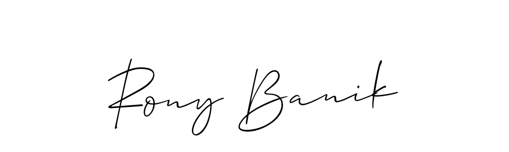 How to Draw Rony Banik signature style? Allison_Script is a latest design signature styles for name Rony Banik. Rony Banik signature style 2 images and pictures png