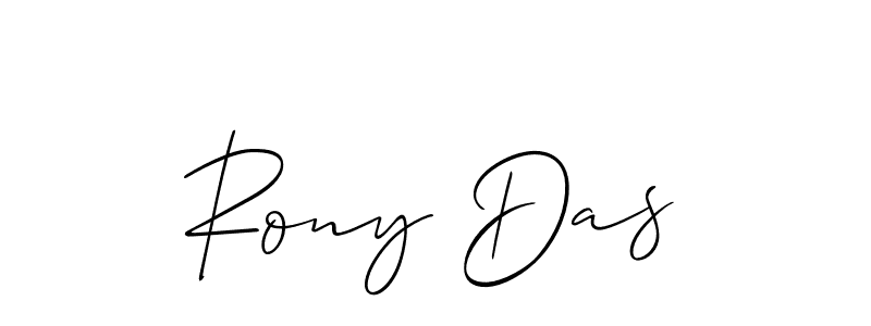 Design your own signature with our free online signature maker. With this signature software, you can create a handwritten (Allison_Script) signature for name Rony Das. Rony Das signature style 2 images and pictures png