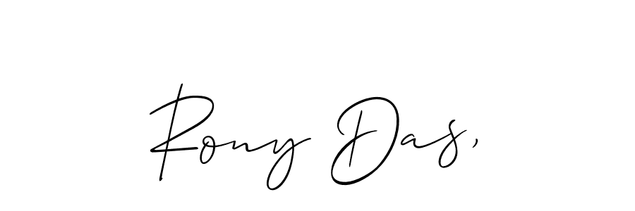 This is the best signature style for the Rony Das, name. Also you like these signature font (Allison_Script). Mix name signature. Rony Das, signature style 2 images and pictures png