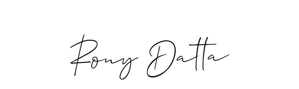 Also we have Rony Datta name is the best signature style. Create professional handwritten signature collection using Allison_Script autograph style. Rony Datta signature style 2 images and pictures png