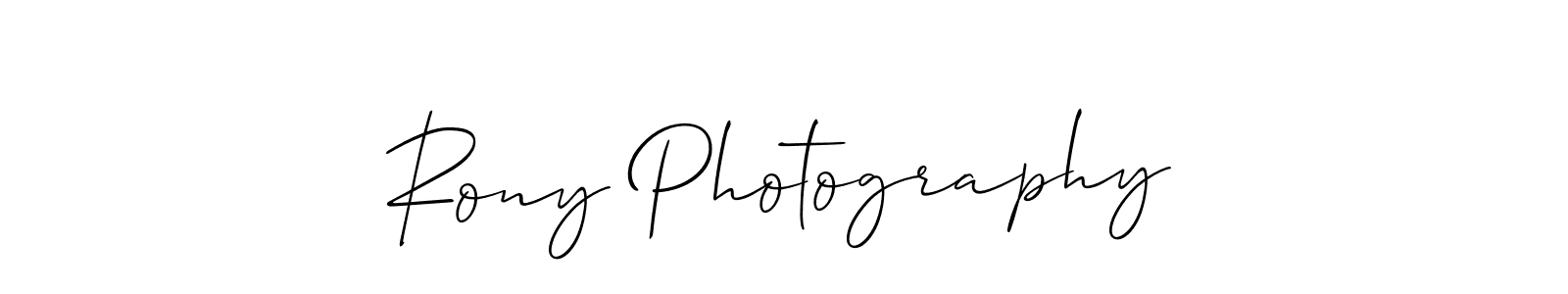This is the best signature style for the Rony Photography name. Also you like these signature font (Allison_Script). Mix name signature. Rony Photography signature style 2 images and pictures png