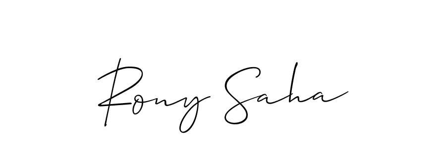 It looks lik you need a new signature style for name Rony Saha. Design unique handwritten (Allison_Script) signature with our free signature maker in just a few clicks. Rony Saha signature style 2 images and pictures png