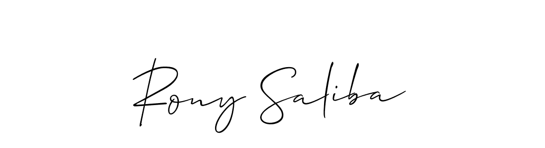 This is the best signature style for the Rony Saliba name. Also you like these signature font (Allison_Script). Mix name signature. Rony Saliba signature style 2 images and pictures png