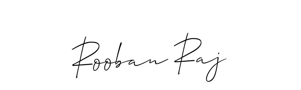 Make a beautiful signature design for name Rooban Raj. With this signature (Allison_Script) style, you can create a handwritten signature for free. Rooban Raj signature style 2 images and pictures png