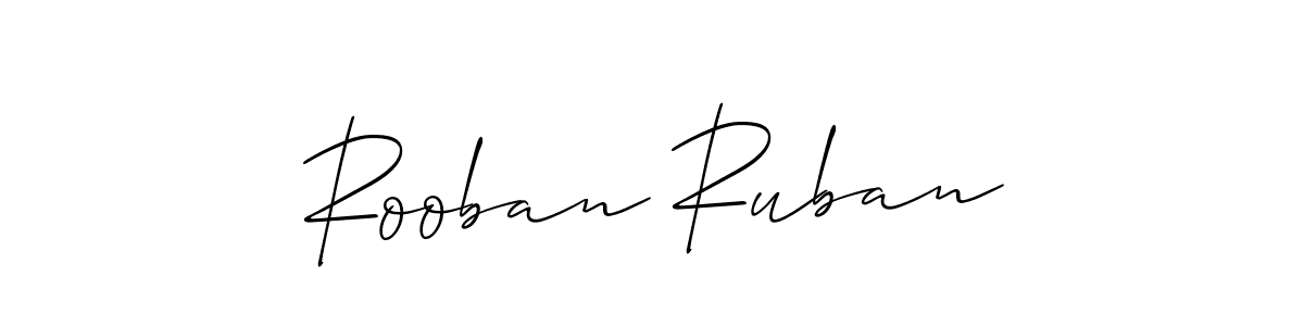 Design your own signature with our free online signature maker. With this signature software, you can create a handwritten (Allison_Script) signature for name Rooban Ruban. Rooban Ruban signature style 2 images and pictures png
