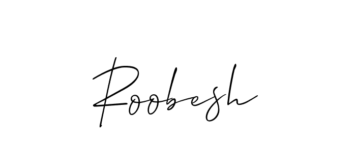 Also we have Roobesh name is the best signature style. Create professional handwritten signature collection using Allison_Script autograph style. Roobesh signature style 2 images and pictures png