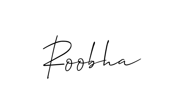 Similarly Allison_Script is the best handwritten signature design. Signature creator online .You can use it as an online autograph creator for name Roobha. Roobha signature style 2 images and pictures png