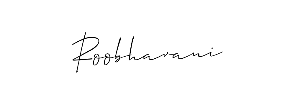 Design your own signature with our free online signature maker. With this signature software, you can create a handwritten (Allison_Script) signature for name Roobhavani. Roobhavani signature style 2 images and pictures png