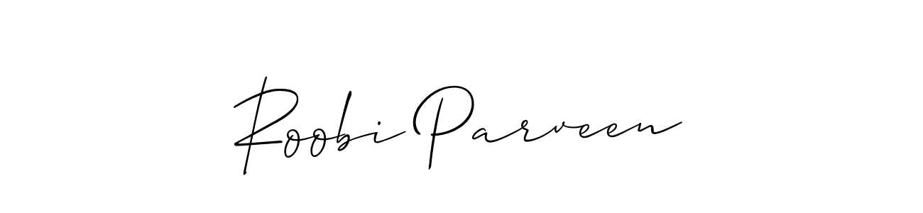 How to make Roobi Parveen signature? Allison_Script is a professional autograph style. Create handwritten signature for Roobi Parveen name. Roobi Parveen signature style 2 images and pictures png