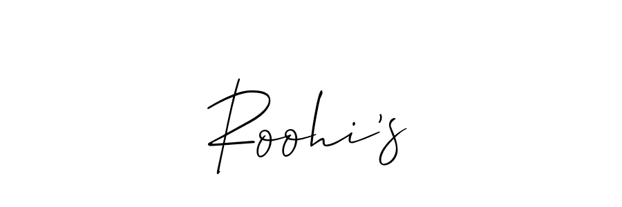 Use a signature maker to create a handwritten signature online. With this signature software, you can design (Allison_Script) your own signature for name Roohi’s. Roohi’s signature style 2 images and pictures png