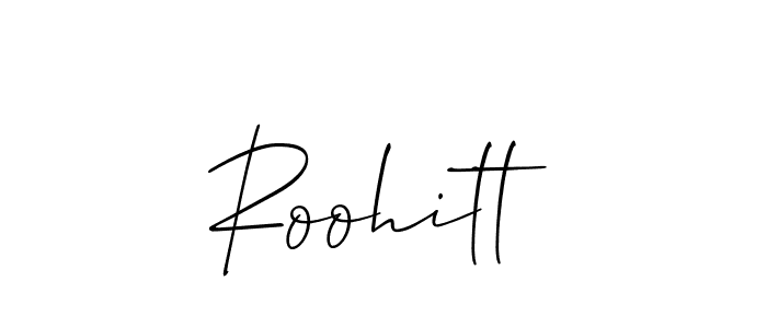 How to make Roohitt signature? Allison_Script is a professional autograph style. Create handwritten signature for Roohitt name. Roohitt signature style 2 images and pictures png