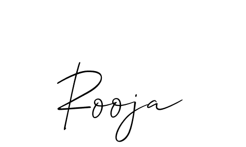 Create a beautiful signature design for name Rooja. With this signature (Allison_Script) fonts, you can make a handwritten signature for free. Rooja signature style 2 images and pictures png