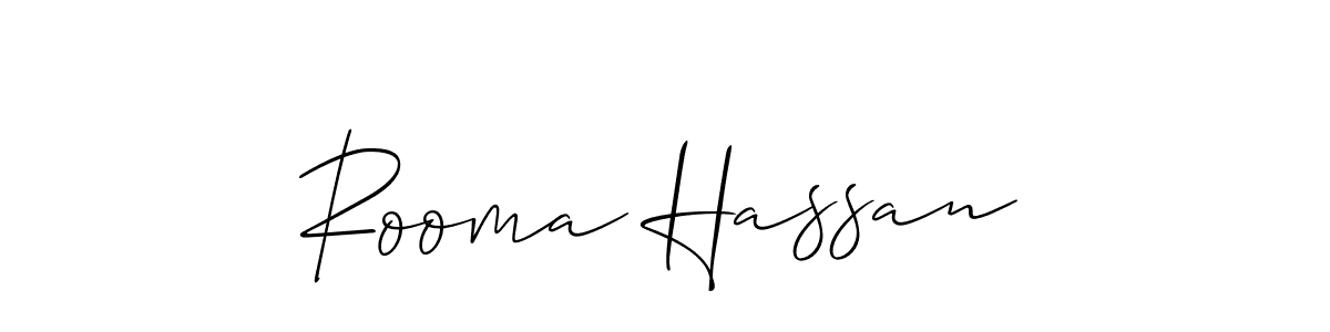 Best and Professional Signature Style for Rooma Hassan. Allison_Script Best Signature Style Collection. Rooma Hassan signature style 2 images and pictures png