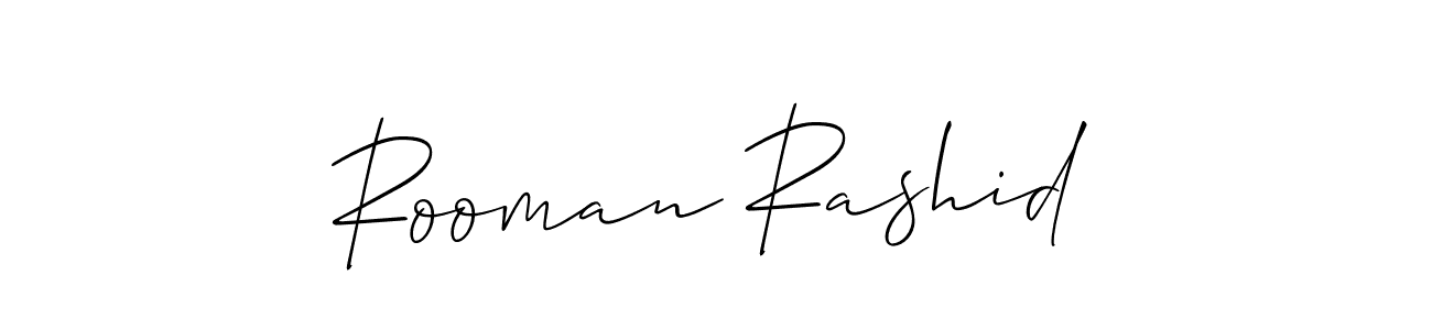 Make a beautiful signature design for name Rooman Rashid. Use this online signature maker to create a handwritten signature for free. Rooman Rashid signature style 2 images and pictures png