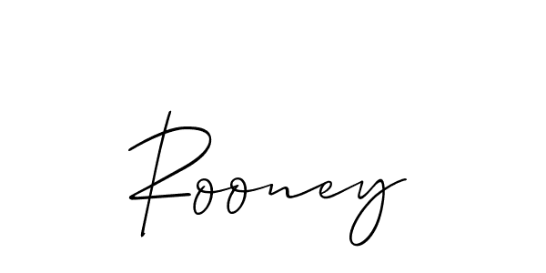 Design your own signature with our free online signature maker. With this signature software, you can create a handwritten (Allison_Script) signature for name Rooney. Rooney signature style 2 images and pictures png